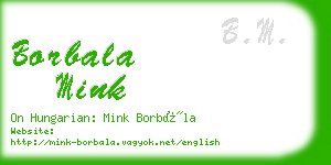 borbala mink business card